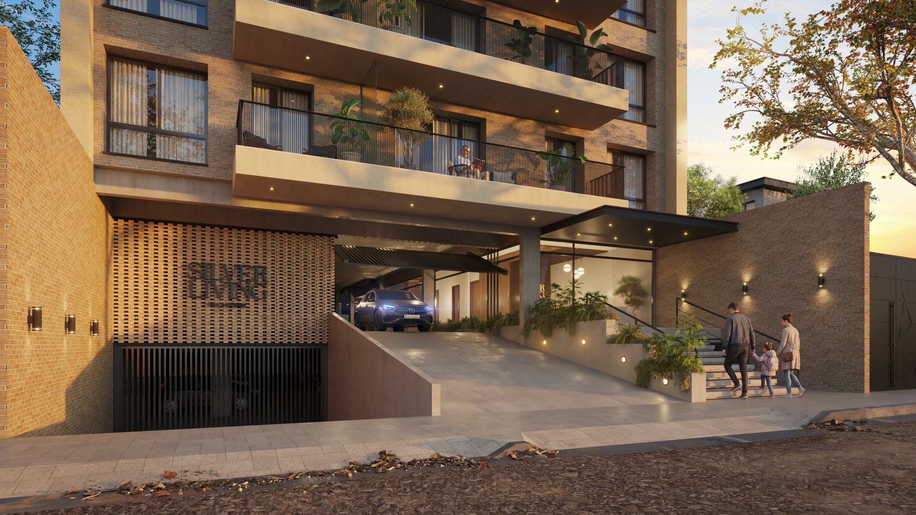 Acceso y recepción de Silver Living Villa Morra